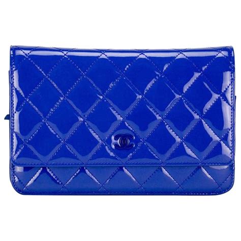 chanel blue crossbody|authentic chanel wallet crossbody.